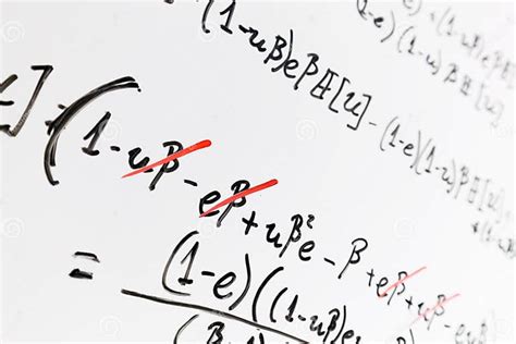 Complex Math Formulas On Whiteboard Mathematics And Science With