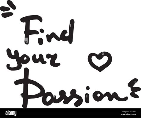 Find Your Passion Hand Drawn Ink Motivational Quote Vector Modern Brush Pen Lettering Cute