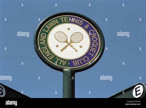 The All England And Lawn Tennis And Croquet Club Sign At Wimbledon