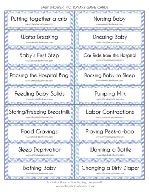 Borborygm — a word for the noise your stomach makes when it rumbles. Free Baby Shower Game Printables - Oh My Baby Shower