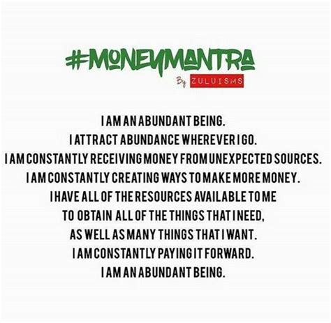 You are a money magnet. Money Mantra | Positive words, Inspirational quotes, Positive thinking