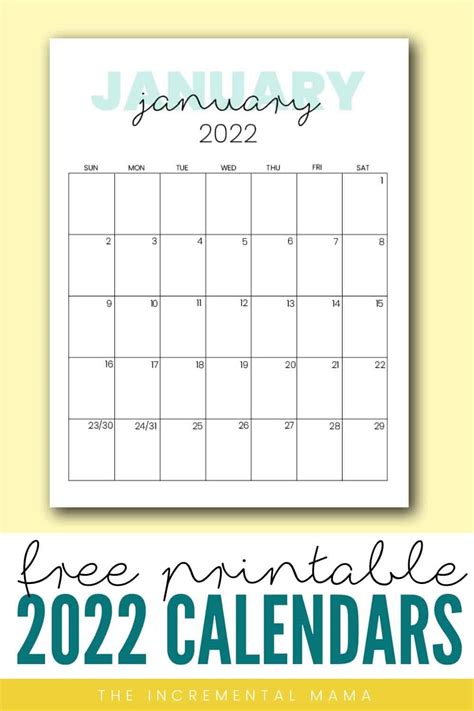 Cute 2022 Printable Calendar 12 Free Printables To Get Organized Cute