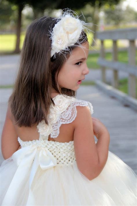 Elegant Ivory Flower Girl Tutu Dress Flower Girl Dress Tutu Dresses Ivory Wedding 2148136