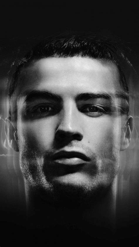 Cristiano Ronaldo Profile Black And White Iphone 6 Hd Wallpaper