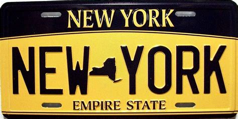 New York State License Plate Novelty Fridge Magnet