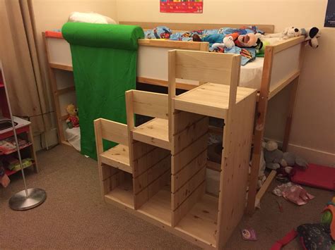 Ikea hack kura trofast by fani maker. Ikea Trofast made into some safe steps up to the Kura ...