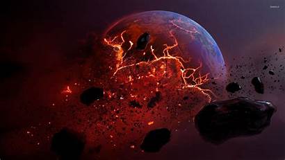 Planet Space Exploding Wallpapers Explosion Desktop Explode
