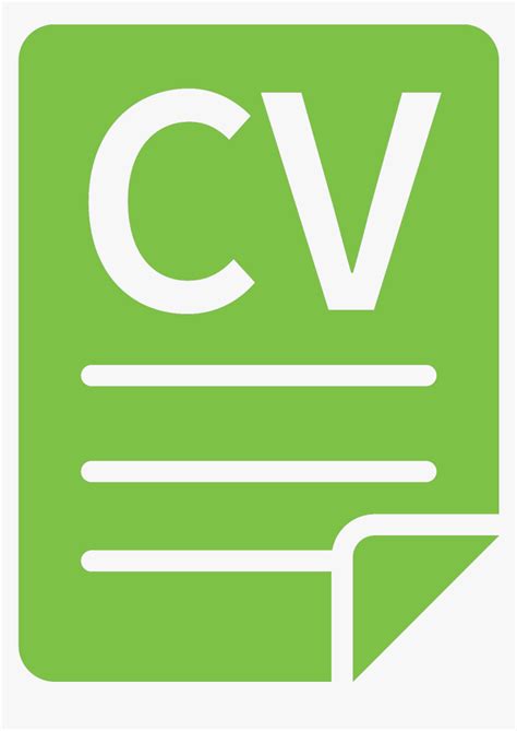 Cv Icon Png Green Png Download Curriculum Vitae Logo Png