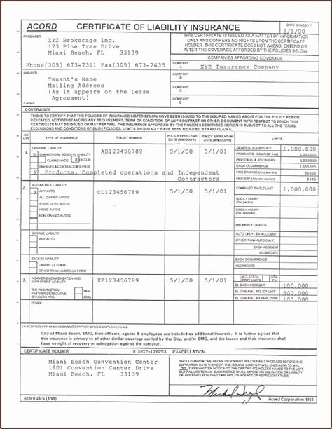 Free Fillable Acord Forms Pdf Printable Forms Free Online