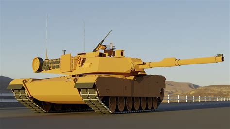 3d Model M1a2 Abrams Vr Ar Low Poly Cgtrader