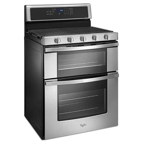 Whirlpool 5 Burners 39 Cu Ft 21 Cu Ft Self Cleaning Double Oven