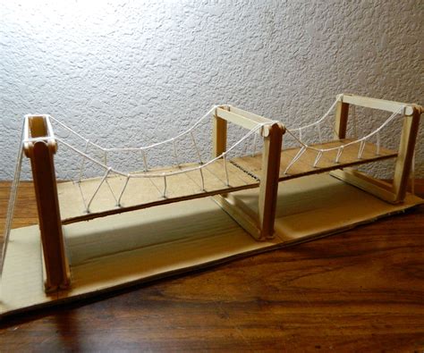 Simple Suspension Bridge Model Puentes Colgantes Maquetas Maqueta