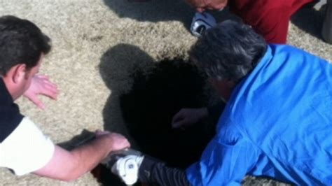 illinois sinkhole swallows golfer on fairway mark mihal discusses in
