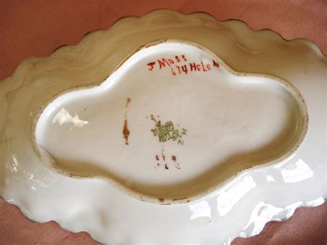 Antique M Z Austria Porcelain Hand Painted Serving Dish Artist Etsy