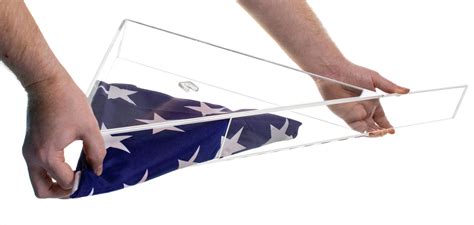 Clear Acrylic American Flag Memorabilia Display Case Better Display Cases