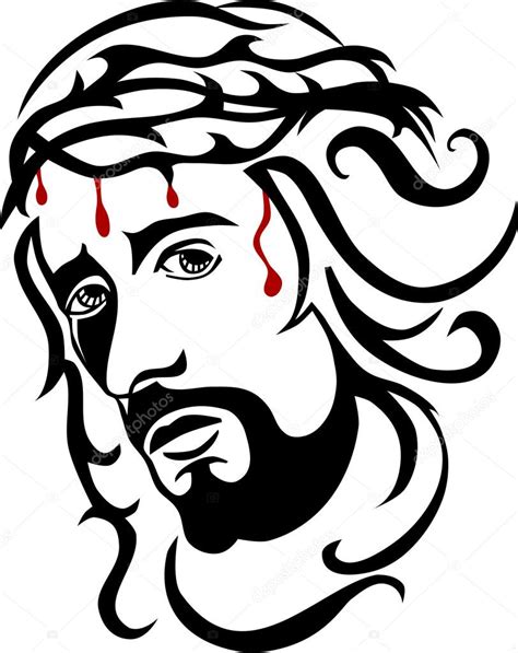 Jesus With Crown Of Thorns — Stock Vector © Paul74 101386636