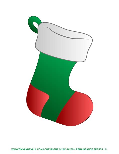 Free Christmas Stocking Template Clip Art And Decorations