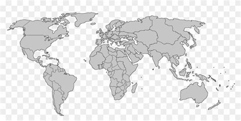 World Map Png Pic World Map Blank With Borders Transparent Png Images