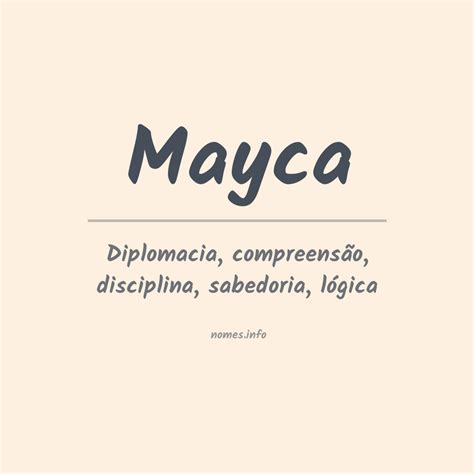 Significado Do Nome Mayca