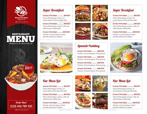 Restaurant Menu Print Templates GraphicRiver