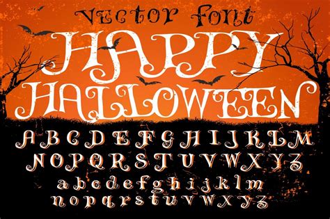 Happy Halloween Vector Font By Vintage Font Lab Thehungryjpeg