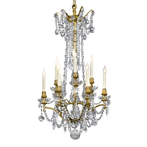 Antique Crystal Chandelier Eight Light For Sale At M S Rau Antiques