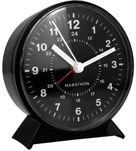 Marathon Clock Mechanical Windup Alarm Black Watch Jura Watches