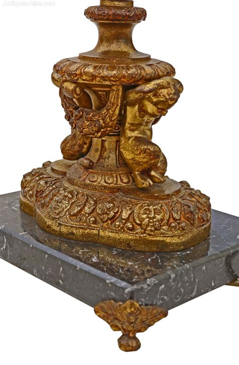 Antiques Atlas Ormolu Cast Brass Bronze Marble Table Lamp C1920