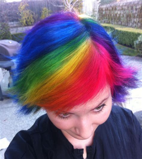 Short Rainbow Hair Looks Beautiful On You Human Hair Exim