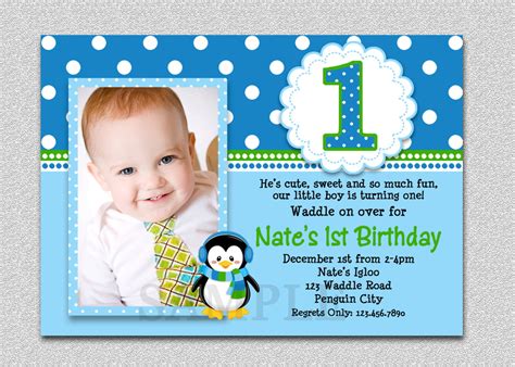 First Birthday Invitation Card Template