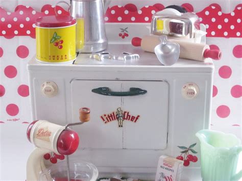 Check spelling or type a new query. Vintage Toy Kitchen Play Stove Little Chef Cherry Kitchen ...
