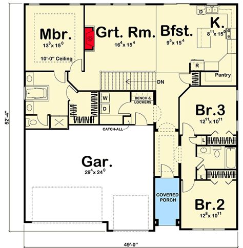 These best tiny homes are just as functional as they are. Compact 3 Bed Home Plan - 62501DJ | Architectural Designs ...