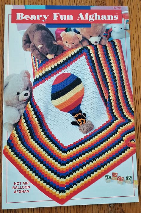 Beary Fun Afghans No 87a94 Annies Attic Crochet Pattern Etsy