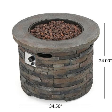 17 Stories Altair Stone Propane Gas Fire Pit Table And Reviews Wayfair