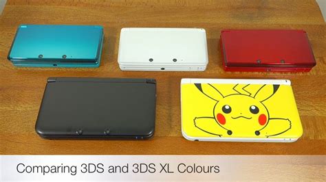 Nintendo 3ds And 3ds Xl Colour Comparison Youtube
