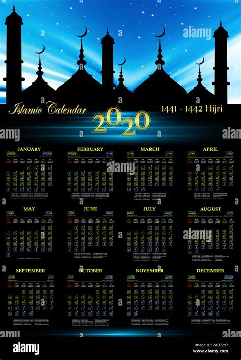 Calendario Mar 2021 Calendario Islámico 1442