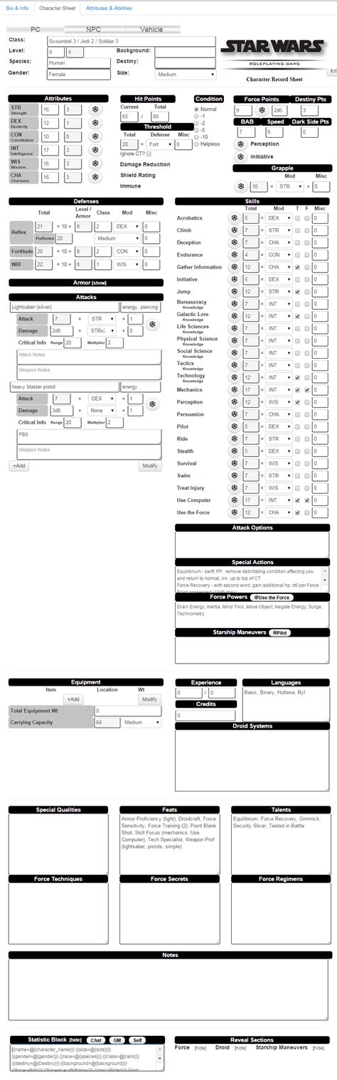 A character sheet spreadsheet based on the official wizards of the coast character sheet layout. Star wars saga edition pdf > rumahhijabaqila.com