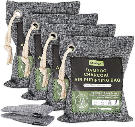 Keedox Nature Fresh Bamboo Charcoal Air Purifying Bags 6 Pack4x200g