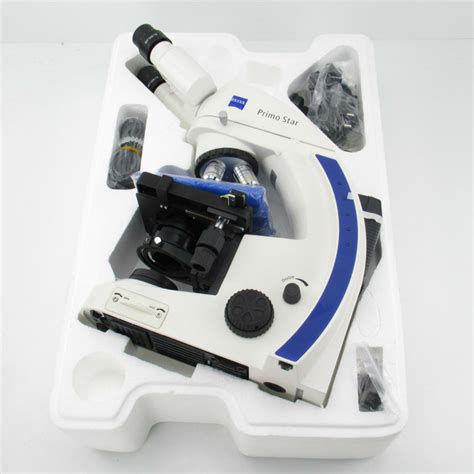 Zeiss Primo Star Microscope With 4x10x40x100x Obj And 10x Eyepieces