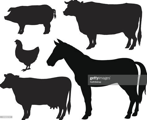 Free horse shoe clip art! ファーム動物シルエット牛豚鶏の馬 ベクトルアート | Getty Images