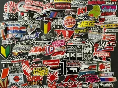 Lot Set Of 100 Automotive Racing Decals Stickers Stock Car Drag Nascar