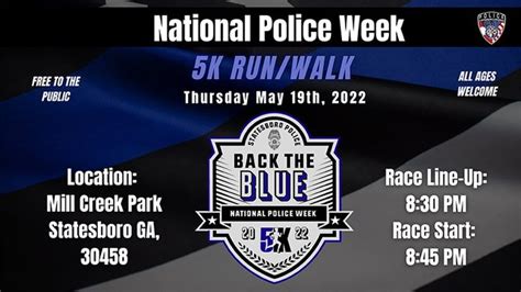 ‘back The Blue 5k Set For May 19 At Mill Creek Statesboro Herald