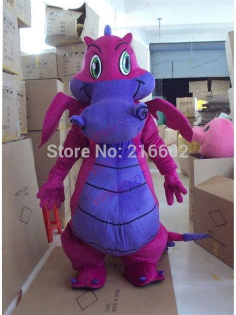 Cosplay Costumes New Big Purple Dragon Mascot Costume Fancy Dress Adult