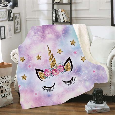 Unicorn Fluffy Throw Blankets Unilovers