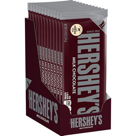 Hersheys Milk Chocolate Bulk Holiday Candy 44 Ounce Extra Large Bars