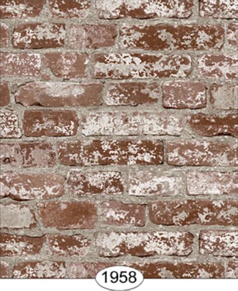 49 Distressed White Brick Wallpaper
