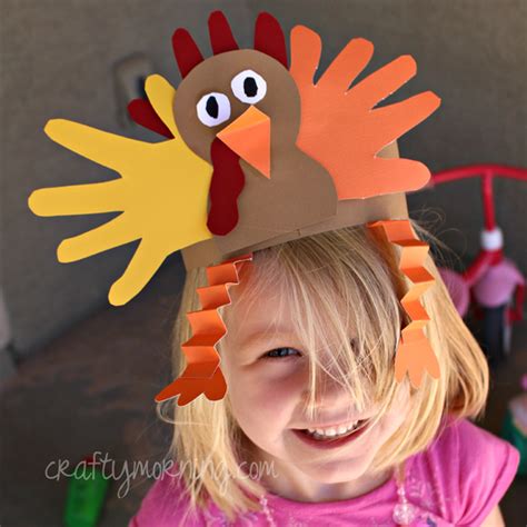 Handprint Turkey Hat For A Thanksgiving Craft Crafty Morning