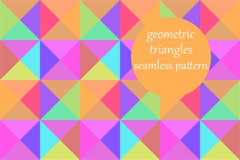 Multicolored Geometric Triangles Pattern Graphic By Brightgrayart