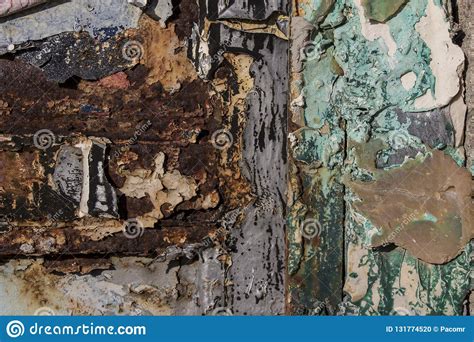 Texture Worn Paint Texture Of Worn Paint On Rusty Metal Bottom Stock