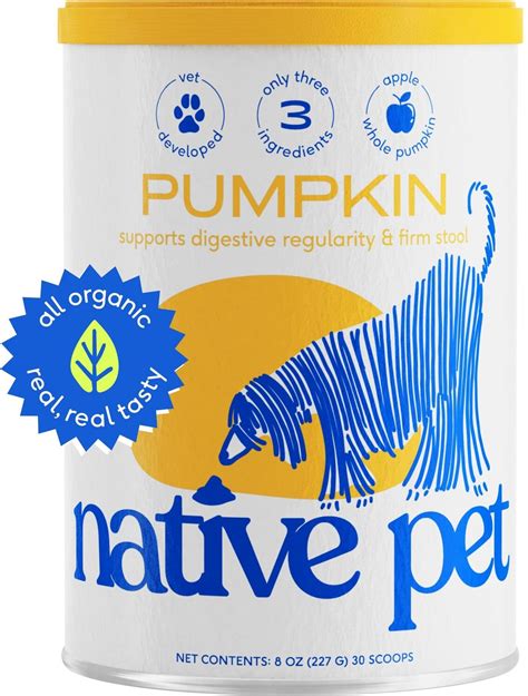 Native Pet Organic Pumpkin Fiber And Diarrhea Relief Powder Dog